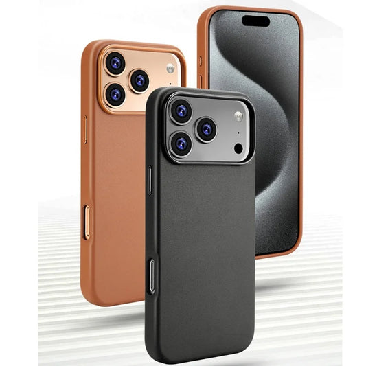 Slim Business Leather MagSafe Case for iPhone 17 16 15 14 Pro Max Shockproof