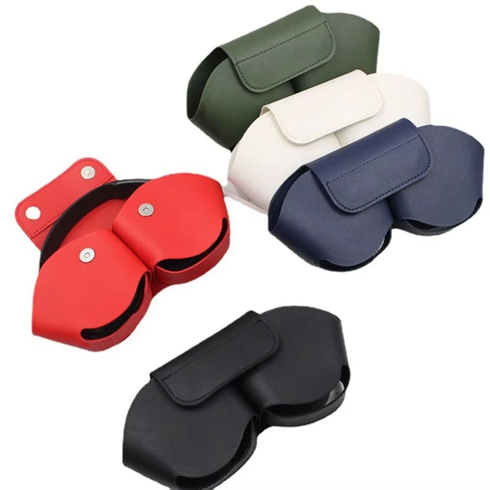 For AirPods Max /P9 Earphone Protective Case Handheld Blue Tooth Headphone Organizer Protein Leather Wireless Headphone Case