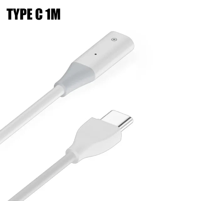 USB A/Type-C Charger Cable for Apple Pencil Gen 1 with Indicator Light