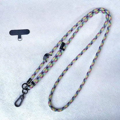 150cm Adjustable Crossbody Phone Lanyard Strap with Patch & Neck Rope