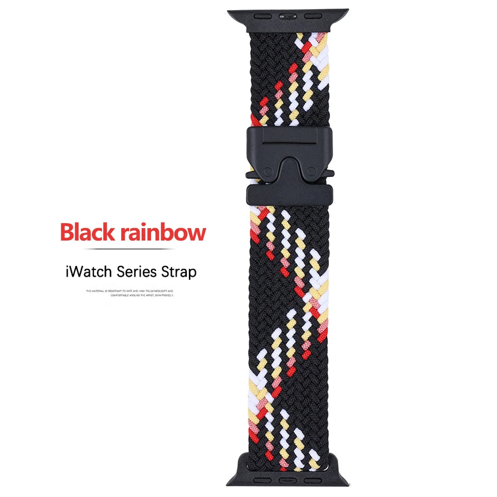 Nylon Parachute Strap for Apple Watch 41–49mm iWatch Ultra/Series 6–11 SE3