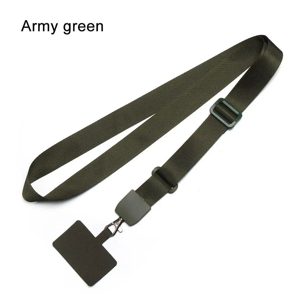 Adjustable Neck Cord Phone Strap, Mobile Lanyard with Patch Holder for Phones