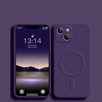 MagSafe Magnetic Silicone Case for iPhone 15 14 Pro Max Mini Wireless Charge