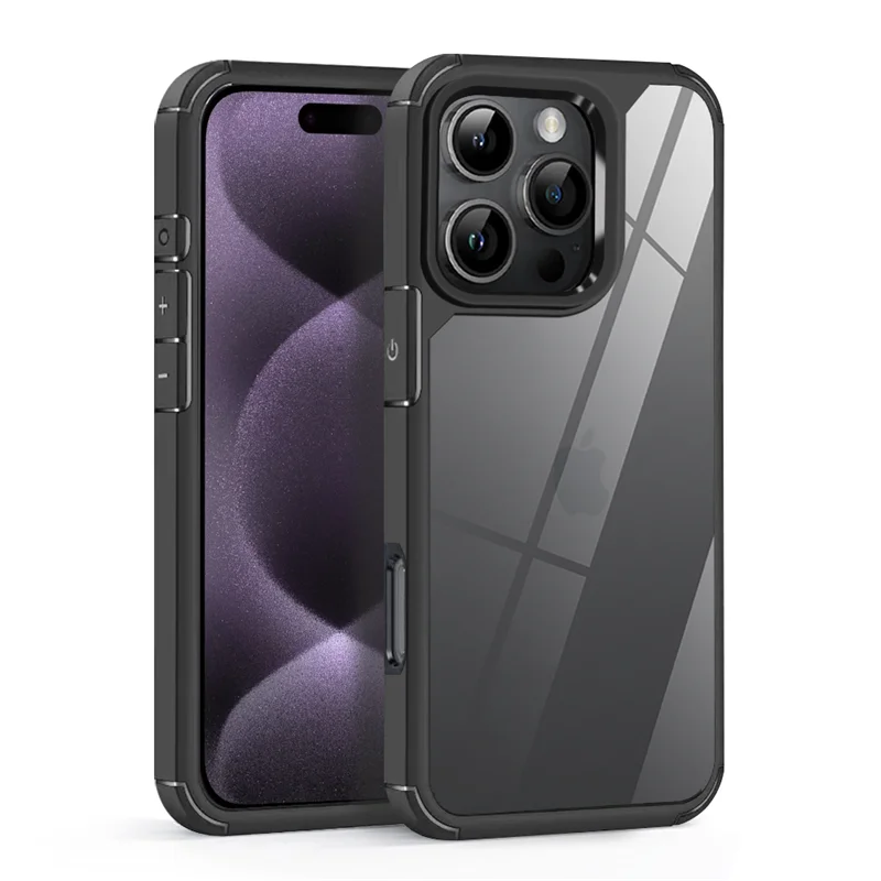 Transparent Shockproof Bumper Case for iPhone 11–16 Pro Max Series