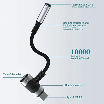 2-in-1 USB-C to 3.5mm Audio & Charger Adapter with PD 100W Fast Charging