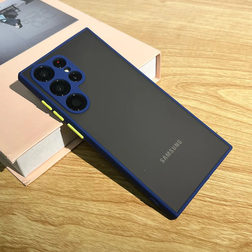 Armor Shockproof Silicone Case for Samsung Galaxy S20–S24 Ultra 5G Skin Feel Cover