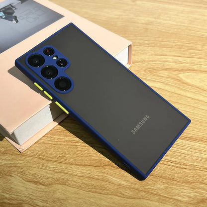 Armor Shockproof Silicone Case for Samsung Galaxy S20–S24 Ultra 5G Skin Feel Cover