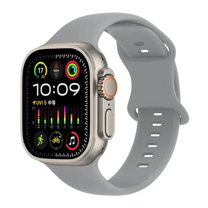 Soft Silicone Waterproof Strap for Apple Watch Ultra 2 & Series 9–SE | 49–41mm