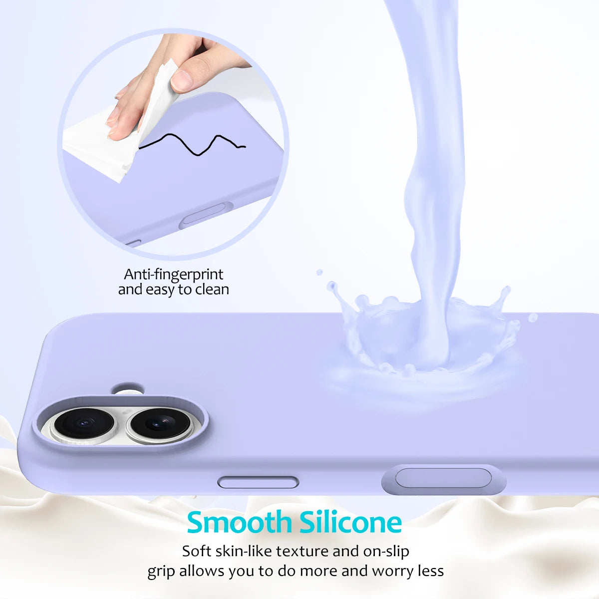 Liquid Silicone Shockproof Case with Camera Bumper for iPhone 14 Pro Max