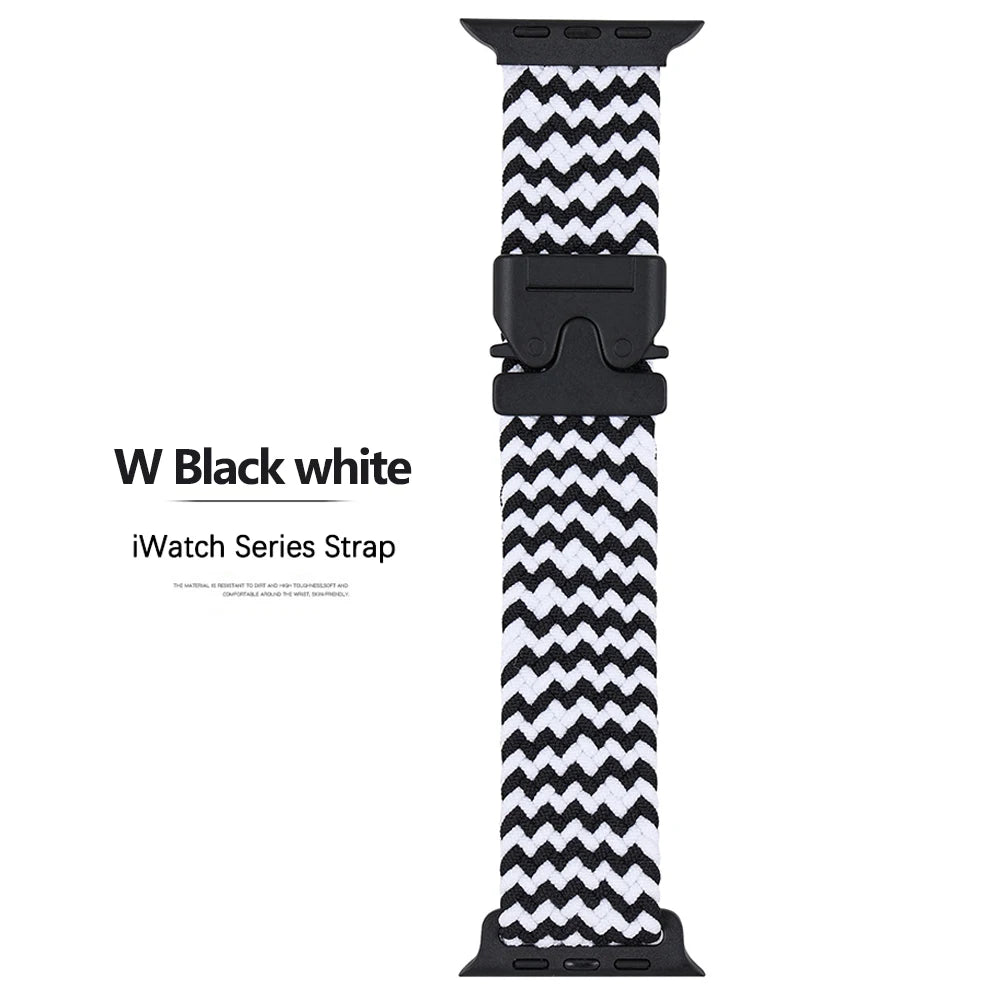 Nylon Parachute Strap for Apple Watch 41–49mm iWatch Ultra/Series 6–11 SE3