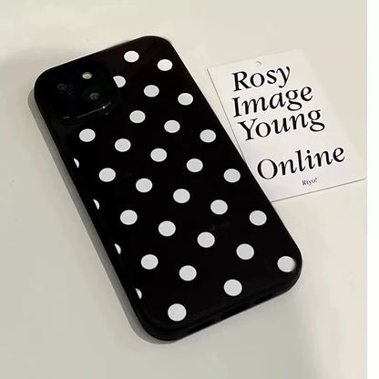 Cute Y2K Polka Dot TPU Case Inspired by Rose Park Choi Young iPhone