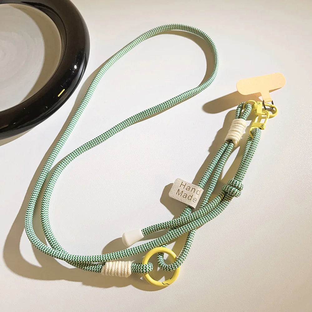 Handwoven Long Mobile Phone Lanyard Crossbody Strap Unisex Anti-Loss Durable