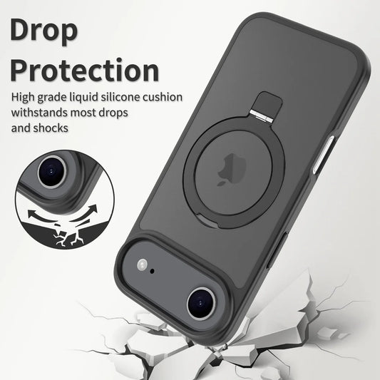MagSafe Shockproof Matte Case with Kickstand for iPhone 17 Air 2025 Slim Cover
