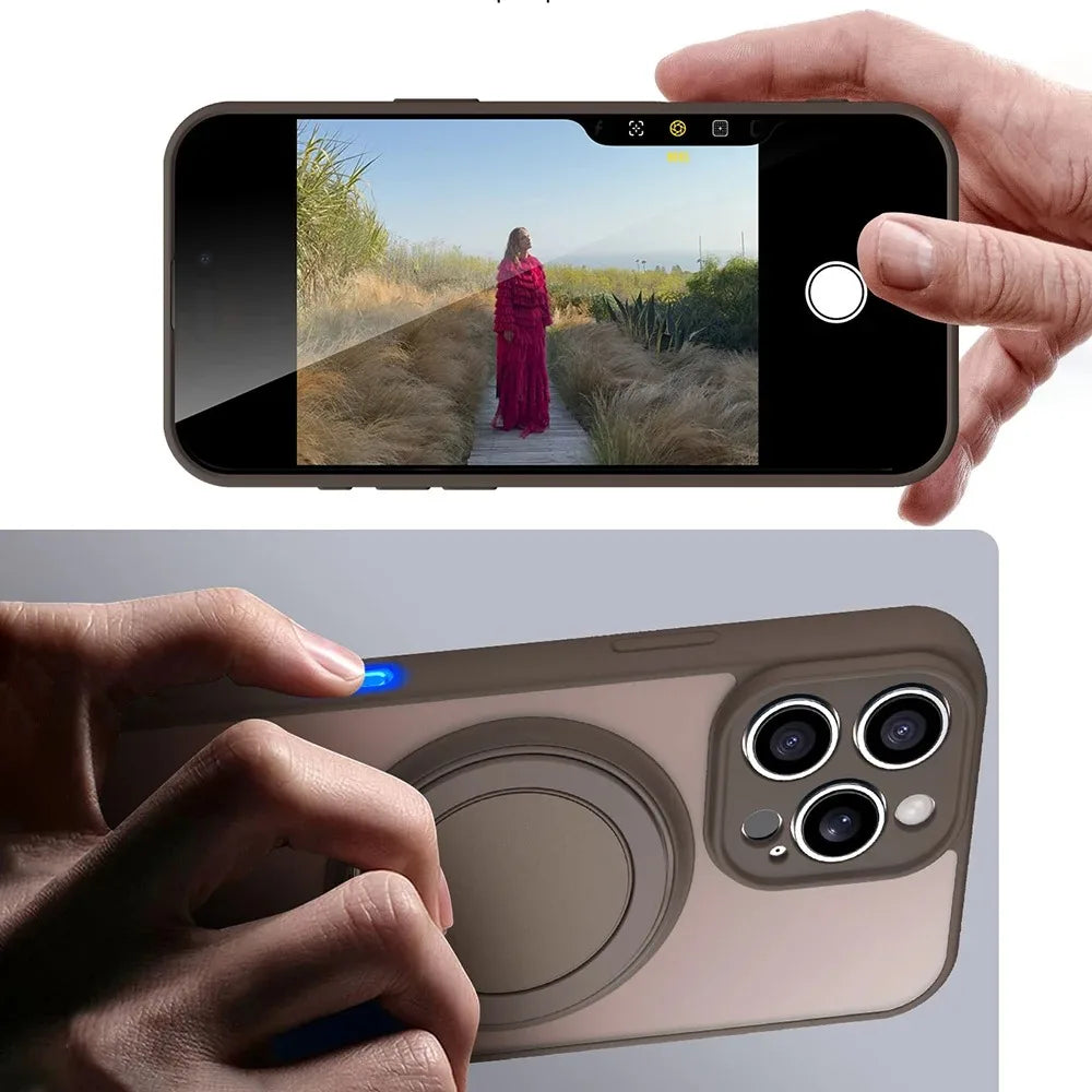 360° Rotating Stand MagSafe Case for iPhone 17 16 15 14 13 12 11 Pro Max