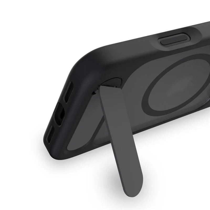 Invisible Folding Kickstand MagSafe Case for iPhone 14–17 Pro & 15–16 Pro Max