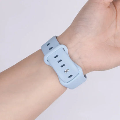 Soft Silicone Waterproof Strap for Apple Watch Ultra 2 & Series 9–SE | 49–41mm