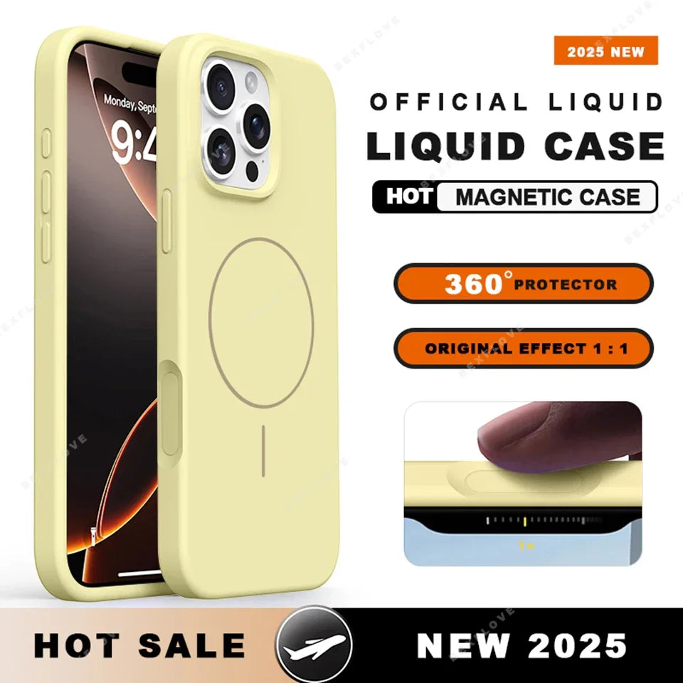 MagSafe Liquid Silicone Case with Lanyard for iPhone 14 Series