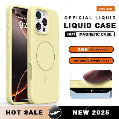 MagSafe Liquid Silicone Case with Lanyard for iPhone 14 Series