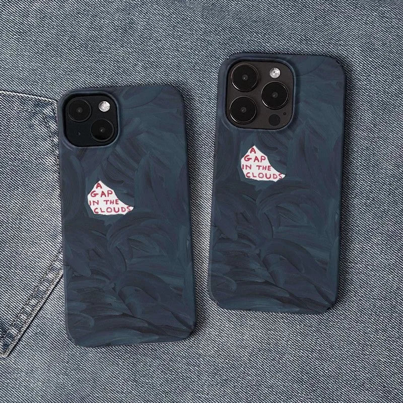 Artistic Dark Abstract Brushstrokes “A GAP IN THE CLOUDS” Chic Phone Case for iPhone 16–11