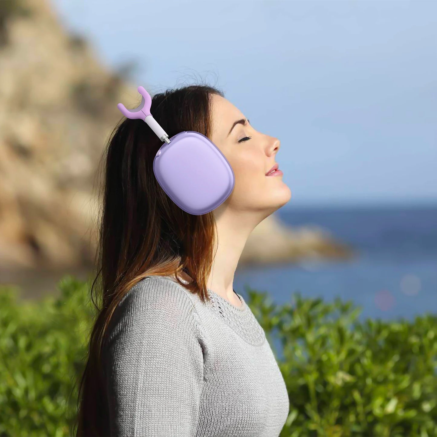 4-in-1 Clear TPU Case for AirPods Max – Ear Pad, Cup & Headband Protector