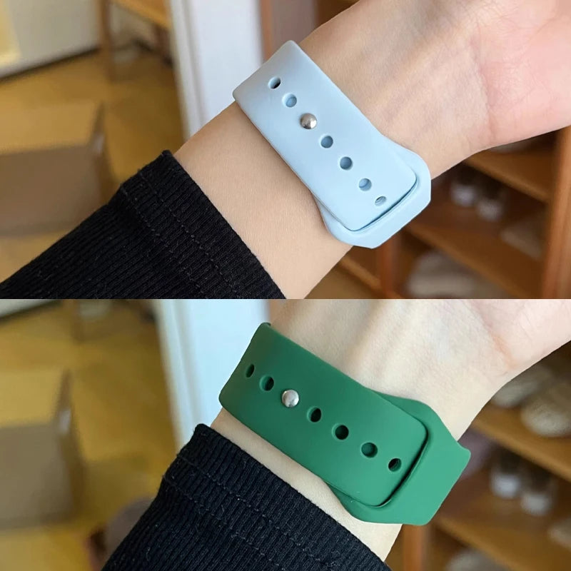 Silicone Sport Strap for Apple Watch Ultra 2 & Series 9–3 SE Band