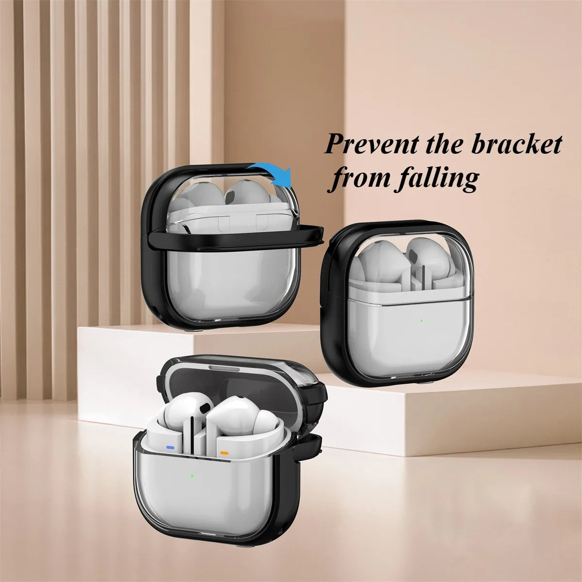 Transparent Protective Bracket Case for Samsung Galaxy Buds 3/3 Pro SM Buds3