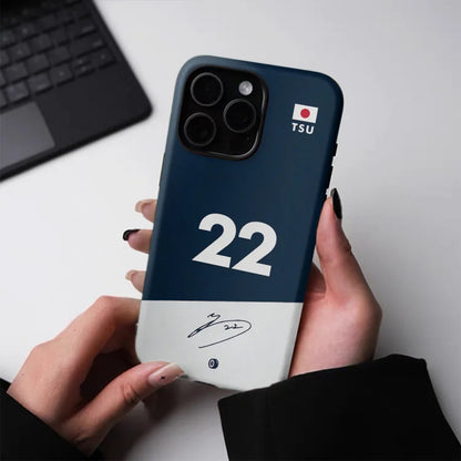 F1 No.22 Simple Glossy Case for iPhone 16 Pro Max–7 Plus | 2-in-1 Tough Cover