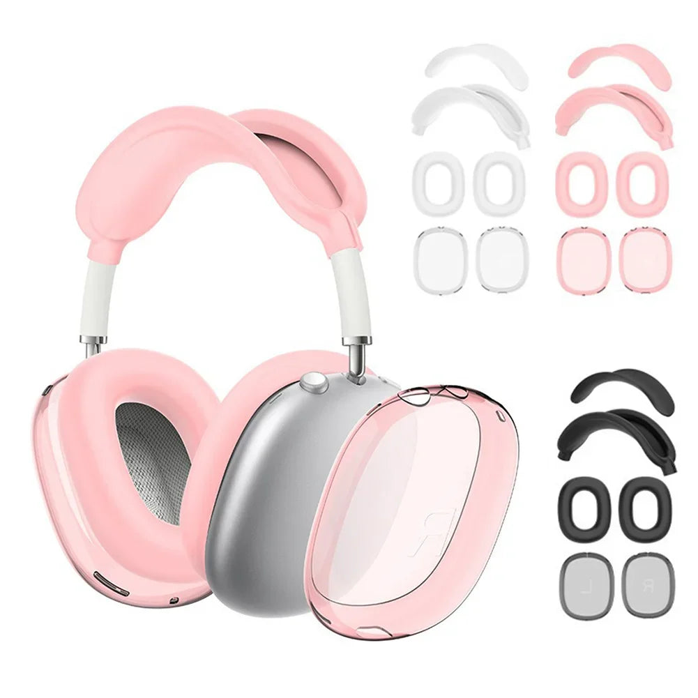 3D Transparent Anti-Scratch Case for AirPods Max - Soft Protective Cover