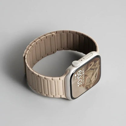 Magnetic Silicone Band for Apple Watch Ultra 2 Series 10–3 (49mm–40mm)