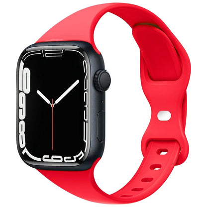 Slim Silicone Sport Strap for Apple Watch 38-49mm Series 3 to Ultra 2