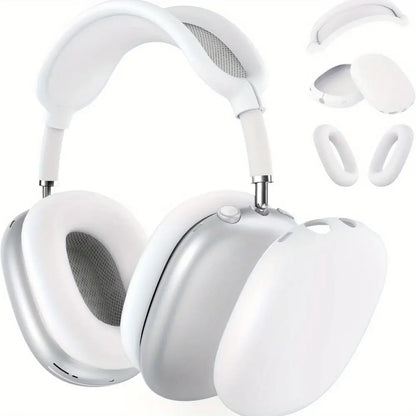 3 in 1 Soft Silicone Skin Protector Case for AirPods Max, Shockproof Earphone Cover