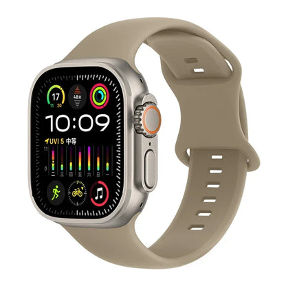 Soft Silicone Waterproof Strap for Apple Watch Ultra 2 & Series 9–SE | 49–41mm