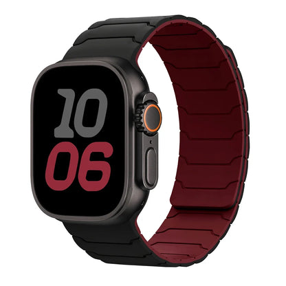Magnetic Silicone Strap for Apple Watch Ultra 2, Series 10/9/8/7 (49mm-38mm)