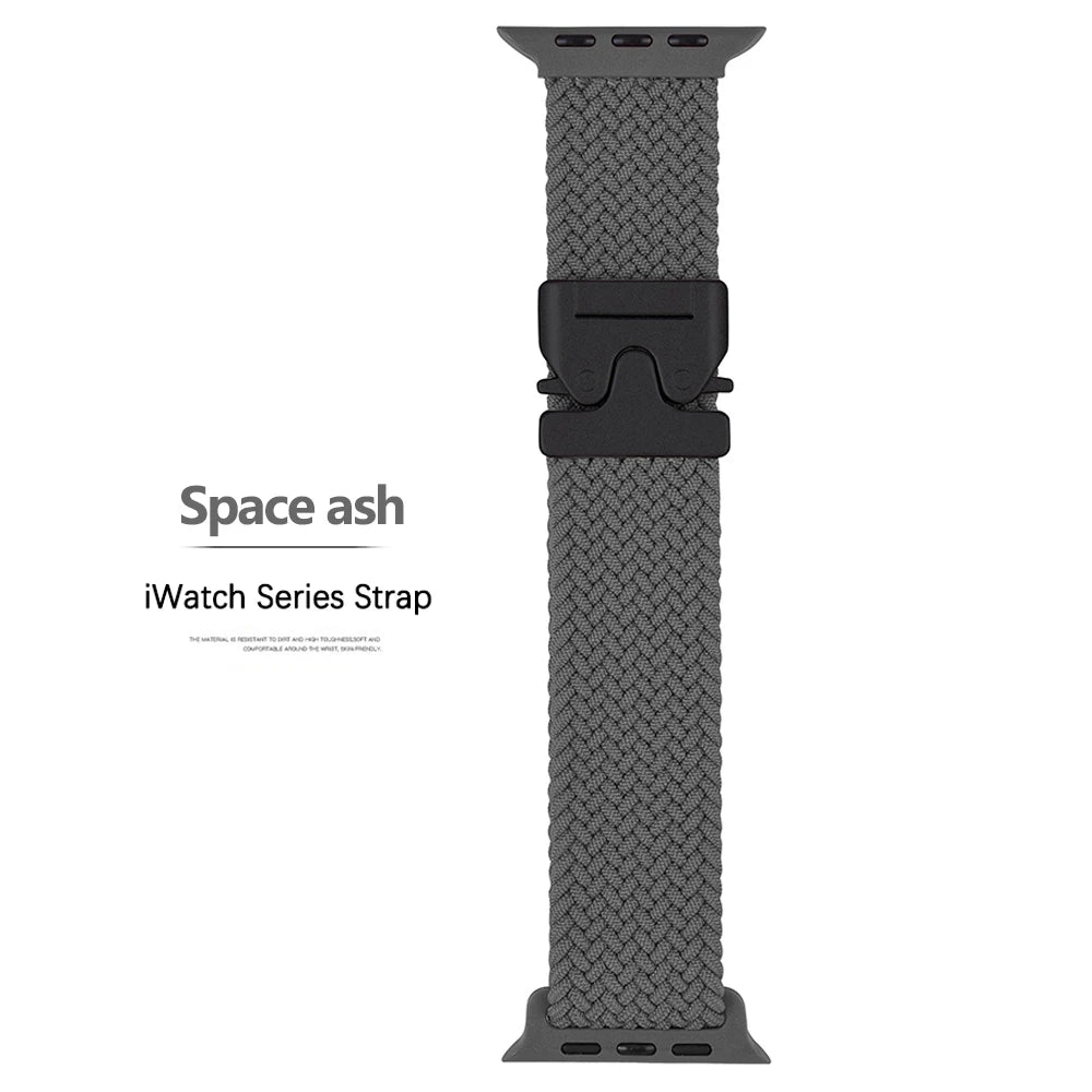 Nylon Parachute Strap for Apple Watch 41–49mm iWatch Ultra/Series 6–11 SE3