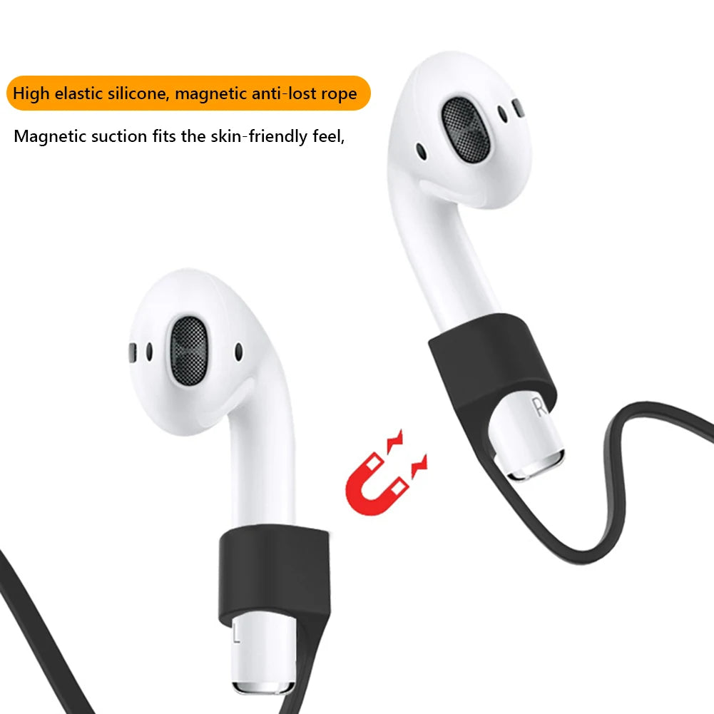 Magnetic Anti-Lost Silicone Neck Strap for AirPods 1/2/3 & Pro – Anti-Drop Cord