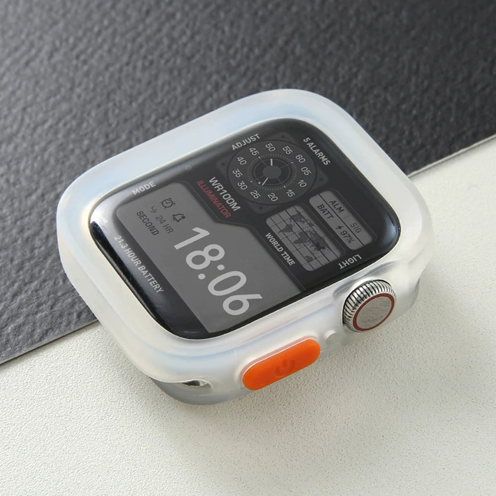 Soft Silicone Protective Case Cover for Apple Watch 41–49mm Series 4–10