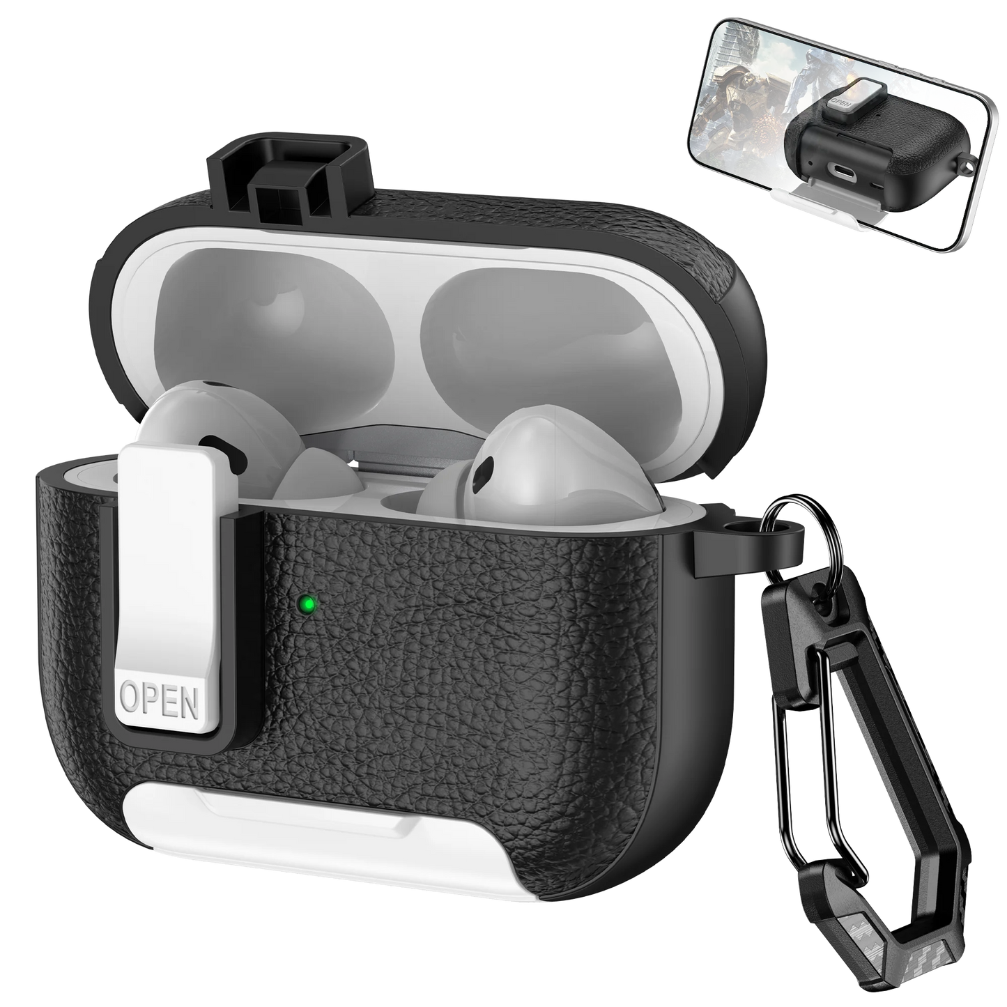 Phone Holder Cortex Case for AirPods Pro 3 2 1 4 Bluetooth Earphone Cover