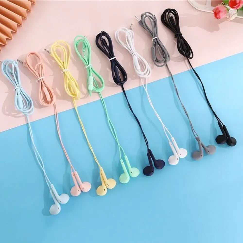 3.5mm Stereo In-Ear Headphones with Mic for Xiaomi, Huawei, Samsung, Sport