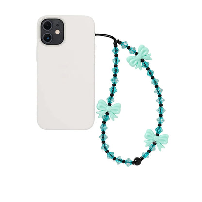 Y2K Bowknot Beaded Phone Charm Strap for Girls & Women