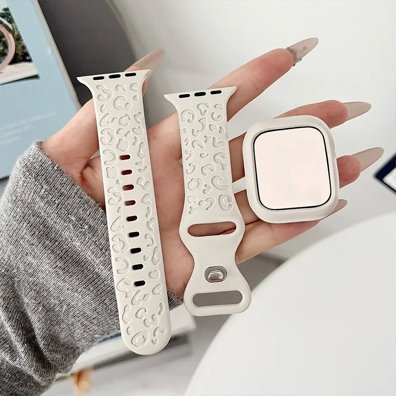 Engraved Silicone Strap for Apple Watch 11/10/9/8/7/SE Ultra 3 Band