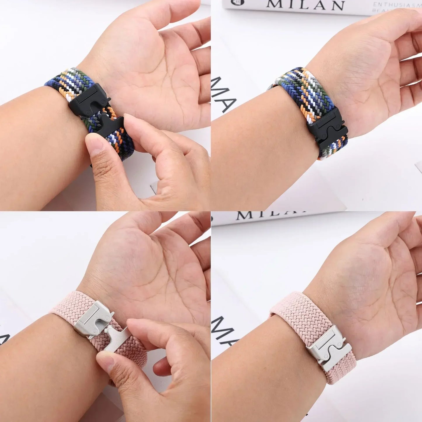 Braided Magnetic Band for Apple Watch 44mm–49mm Ultra 2/Series 10–6/SE