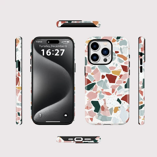 Magnetic Marble Pattern Case for iPhone 16–11 | Acrylic Shockproof Cover