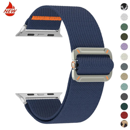 Elastic Nylon Strap for Apple Watch Ultra 2 & Series 10–5 SE Band
