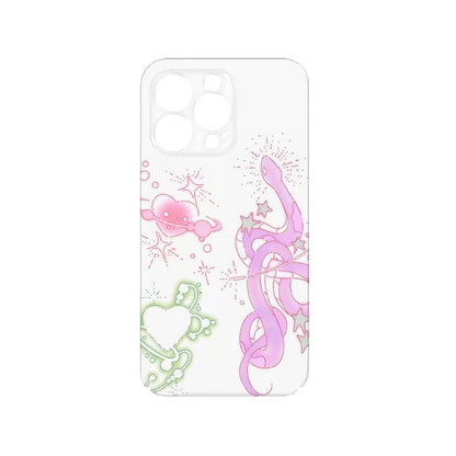 Pink Love Graffiti MagSafe Case for iPhone 11–16 Pro Max – Acrylic + TPU