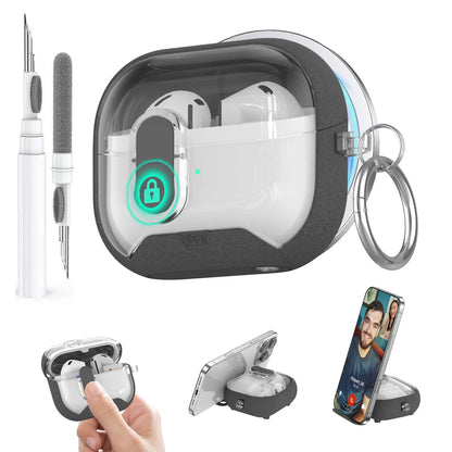 Secure Lock Case for Samsung Galaxy Buds 3 / 3Pro with Phone Stand