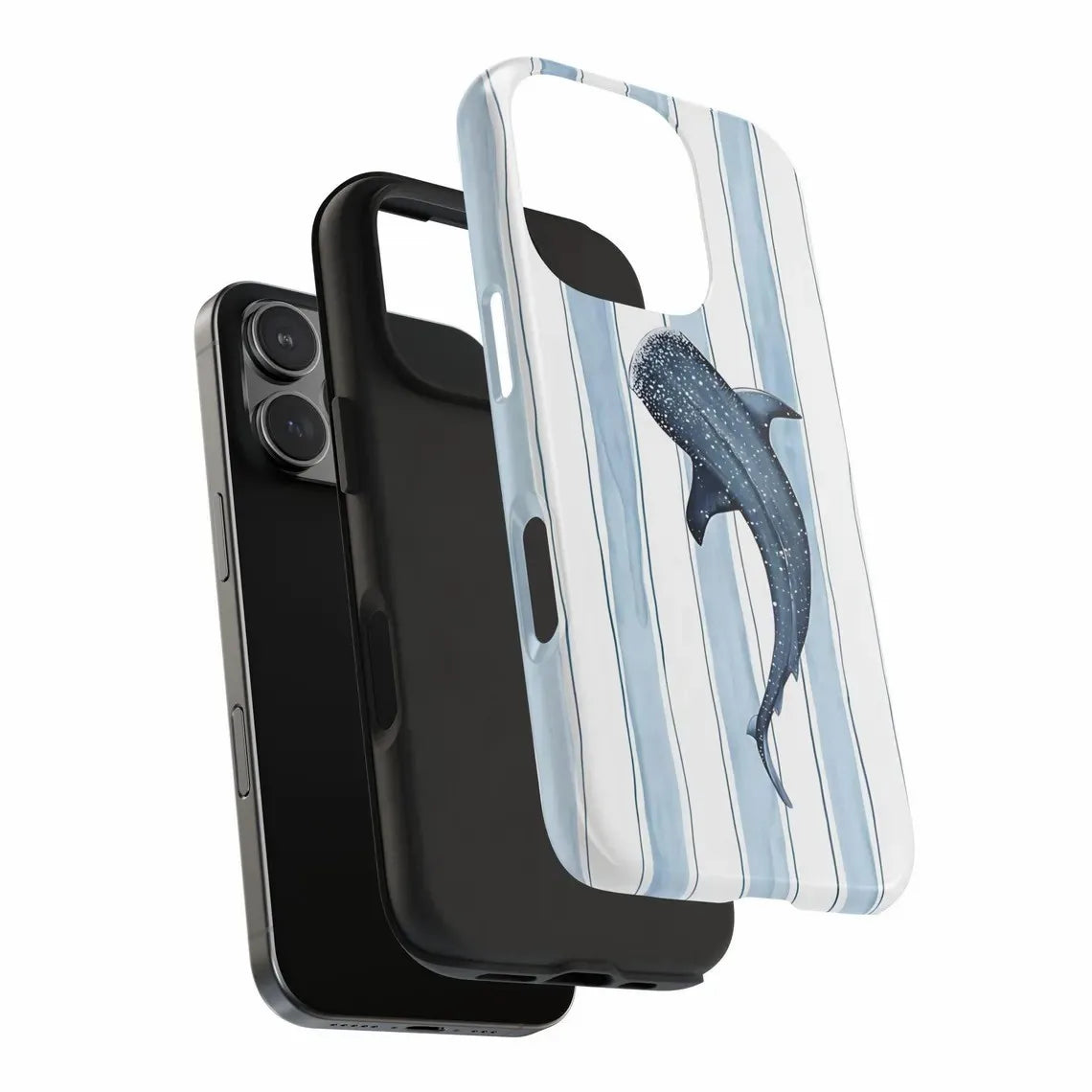 Striped Fish Luxury Case for iPhone 17–7 | Elegant Double-Layer Cover