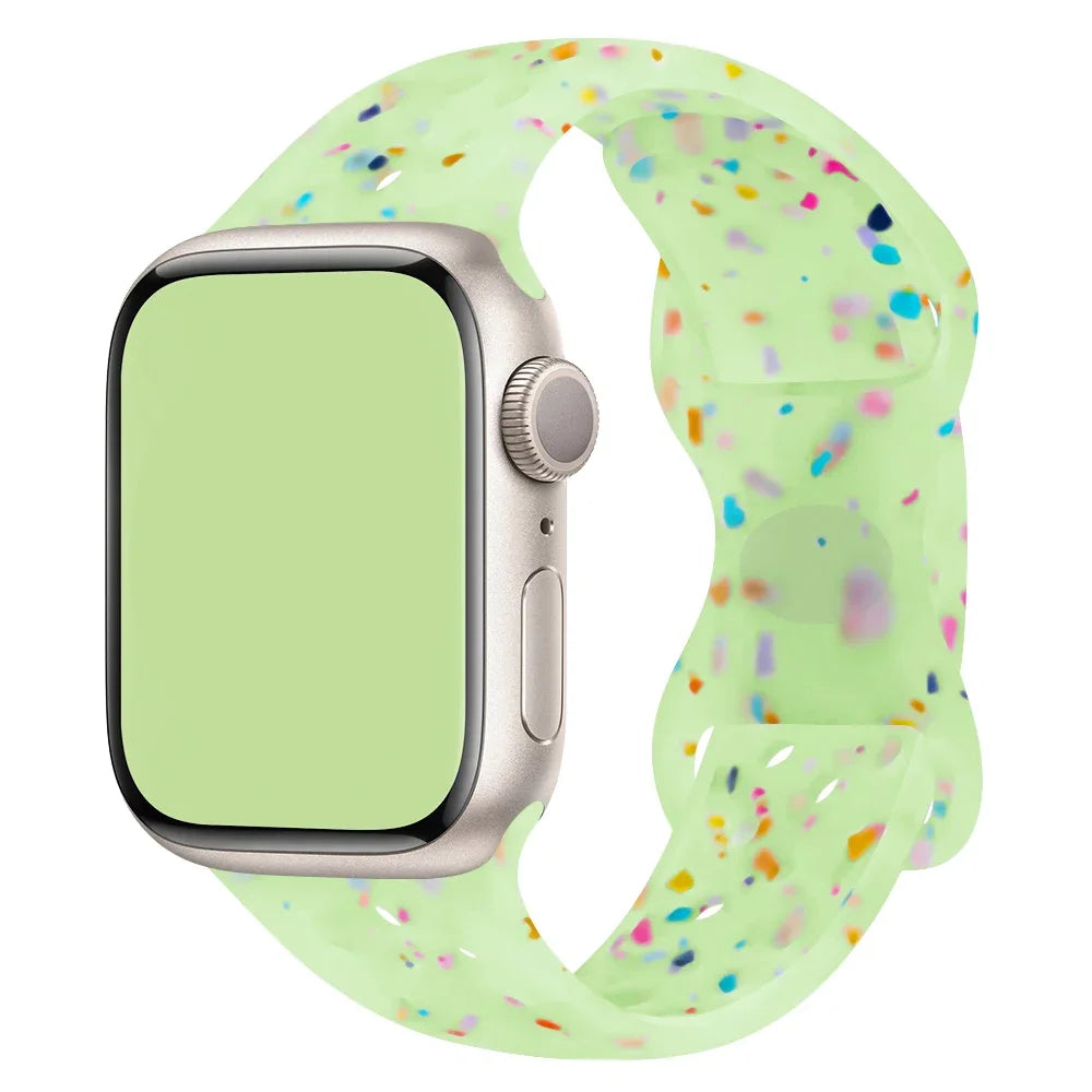 Transparent Silicone Strap for Apple Watch Ultra 2 & Series 10–SE (38–49mm)
