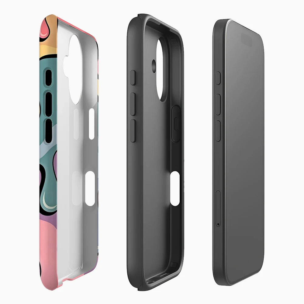 Fluid Pastels Case for iPhone 17 16 15 14 13 12 Pro Max Plus Double-Layer Cover