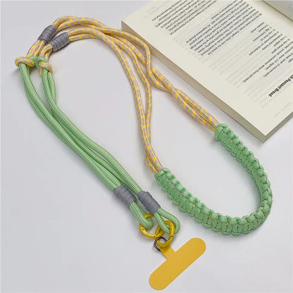 3-in-1 Korean Mobile Phone Lanyard Woven Anti-Loss Handing Rope for iPhone & Xiaomi