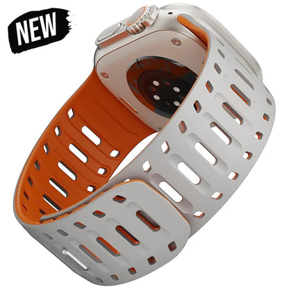 Magnetic Silicone Strap for Apple Watch Ultra 2 & Series 10–7 SE 42–49mm Band